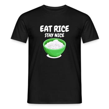 Rice International Cuisine Rice Lovers - Men's T-Shirt - black - Front - AI Model Male 178 light (178cm)