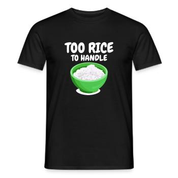 Rice Lover Chef Cooking Gift - Men's T-Shirt - black - Front - AI Model Male 178 light (178cm)