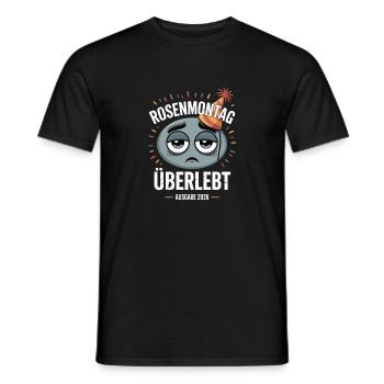 Rosenmontag Überlebt Ausgabe 2026 Karneval - Männer T-Shirt - Schwarz - Vorne - AI Model Male 178 light (178cm)