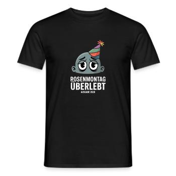 Rosenmontag Überlebt Ausgabe 2026 Kater Karneval - Männer T-Shirt - Schwarz - Vorne - AI Model Male 178 light (178cm)