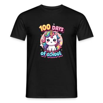 100th Day Of School 100 Day Of School Kids - Men's T-Shirt - black - Front - AI Model Male 178 light (178cm)