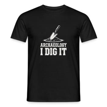 Archéologie Je creuse - T-shirt homme - noir - Devant - AI Model Male 178 light (178cm)