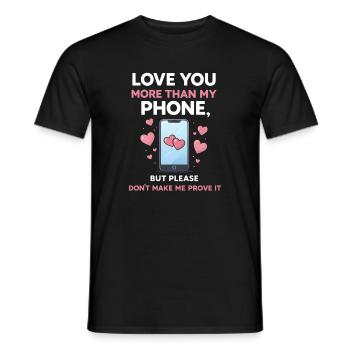 Lustiges Smartphone Handy Soziale Medien - Männer T-Shirt - Schwarz - Vorne - AI Model Male 178 light (178cm)
