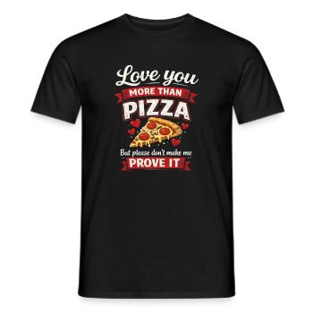 Pizza drôle : Plat italien tranche de fromage pepperoni - T-shirt homme - noir - Devant - AI Model Male 178 light (178cm)