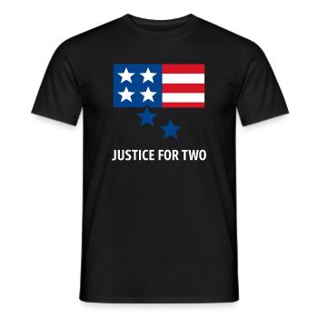 Justice For Two - Men's T-Shirt - black - Front - AI Model Male 178 light (178cm)