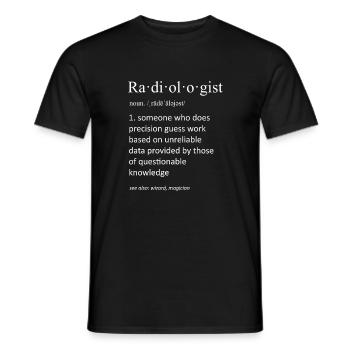 Radiologist Funny Dictionary Definition Art - Men's T-Shirt - black - Front - AI Model Male 178 light (178cm)