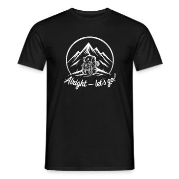 Mountain Trail Adventure Backpack Graphic - Men's T-Shirt - black - Front - AI Model Male 178 light (178cm)