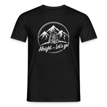 Alpinpfad Rucksack Abenteuer - Männer T-Shirt - Schwarz - Vorne - AI Model Male 178 light (178cm)
