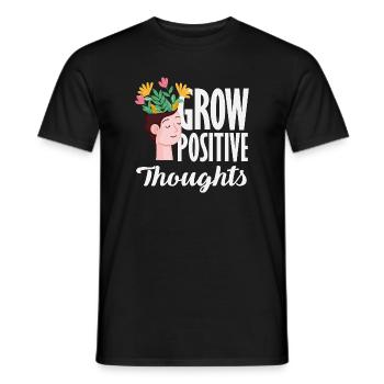 Plant Lovers Positive Plants Grow - Men's T-Shirt - black - Front - AI Model Male 178 light (178cm)