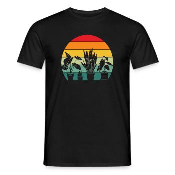 Retro Pflanzenliebhaber Pflanzen Sukkulente Blume - Männer T-Shirt - Schwarz - Vorne - AI Model Male 178 light (178cm)
