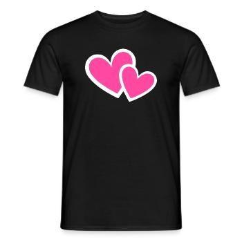 Valentinstag Pink Heart, Valentinstag - Männer T-Shirt - Schwarz - Vorne - AI Model Male 178 light (178cm)