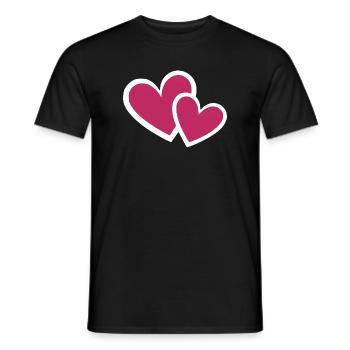 Valentine's Day Heart Red Valentine's Day Gift - Men's T-Shirt - black - Front - AI Model Male 178 light (178cm)
