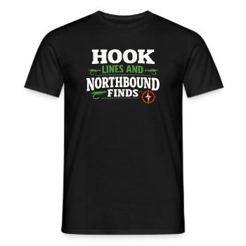 La pêche à la mouche dans les eaux du Nord – - T-shirt homme - noir - Devant - AI Model Male 178 light (178cm)