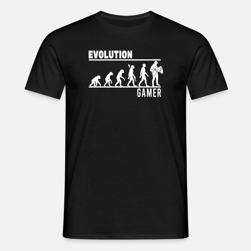 evolution gamer - Männer T-Shirt - Schwarz