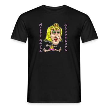 Hobby Queen Cleopatra – Funny Ironic Cartoon - Männer T-Shirt - Schwarz - Vorne - AI Model Male 178 light (178cm)