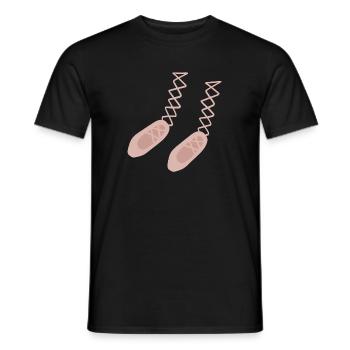 ballet slippers - Men's T-Shirt - black - Front - AI Model Male 178 light (178cm)