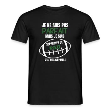 Supporter Rugby Pau Humour - T-shirt homme - noir - Devant - AI Model Male 178 light (178cm)