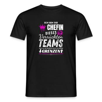 Chefin dieses Verrückten Teams Chefin Geschenke - T-shirt homme - noir - Devant - AI Model Male 178 light (178cm)