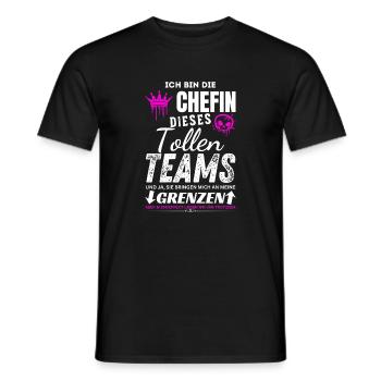 Chefin dieses Tollen Teams Chefin Geschenke - Männer T-Shirt - Schwarz - Vorne - AI Model Male 178 light (178cm)