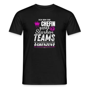 Chefin dieses Starken Teams Chefin Geschenke - Männer T-Shirt - Schwarz - Vorne - AI Model Male 178 light (178cm)