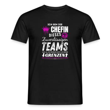 Chefin dieses Zuverlässigen Teams Chefin Geschenke - T-shirt homme - noir - Devant - AI Model Male 178 light (178cm)