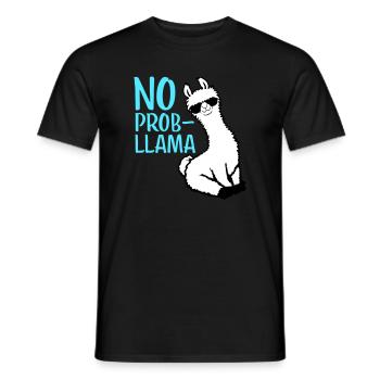 No Prob Lama Cool Sunglasses Sitting Problama - Men's T-Shirt - black - Front - AI Model Male 178 light (178cm)