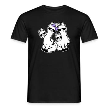 Llamas Mom Kids Family Dad Dad Sunglasses - Men's T-Shirt - black - Front - AI Model Male 178 light (178cm)