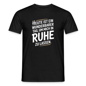 Une journée merveilleuse pour me laisser seule au bureau - T-shirt homme - noir - Devant - AI Model Male 178 light (178cm)
