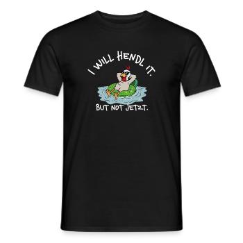 Je vais le prendre. Mais pas maintenant. – Denglish drôle - T-shirt homme - noir - Devant - AI Model Male 178 light (178cm)