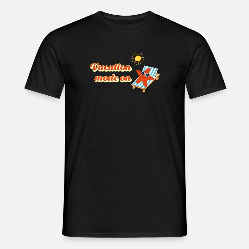 Vacation mode on – Sommer Urlaubs Statement - Männer T-Shirt - Schwarz