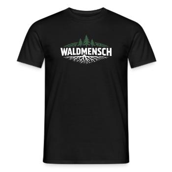 Waldmensch – Verbunden mit der Natur - Männer T-Shirt - Schwarz - Vorne - AI Model Male 178 light (178cm)