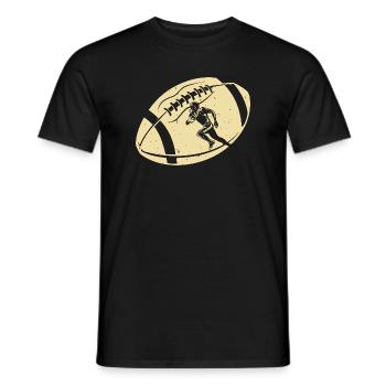 American Football Rugby - Männer T-Shirt - Schwarz - Vorne - AI Model Male 178 light (178cm)