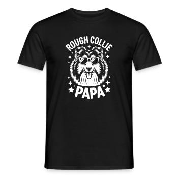 Langhaarcollie Sprüche Langhaarcollie Geschenk - Männer T-Shirt - Schwarz - Vorne - AI Model Male 178 light (178cm)