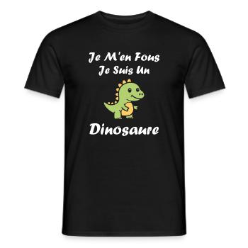 Tender Dino: I'm a Dinosaur - Men's T-Shirt - black - Front - AI Model Male 178 light (178cm)