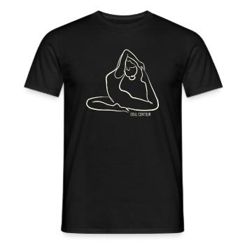 SOUL CONTOUR - Naginyasana - Männer T-Shirt - Schwarz - Vorne - AI Model Male 178 light (178cm)