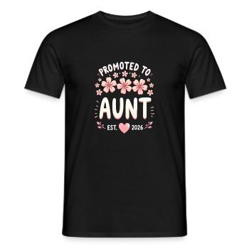 Tante 2026 Tante 2026 Befördert zu Tante 2026 - Männer T-Shirt - Schwarz - Vorne - AI Model Male 178 light (178cm)