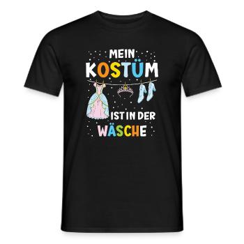 My Costume Is in the Laundry – Funny Carnival - Men's T-Shirt - black - Front - AI Model Male 178 light (178cm)