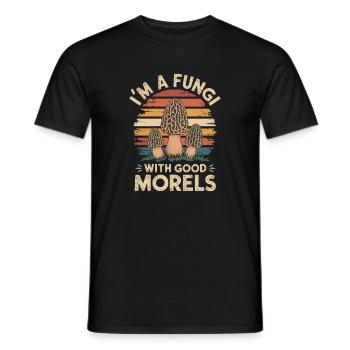 Je suis un champignon avec de bonnes morilles. - T-shirt homme - noir - Devant - AI Model Male 178 light (178cm)