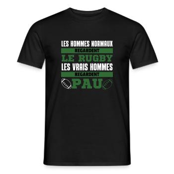 Supporter Rugby Pau Humour - T-shirt homme - noir - Devant - AI Model Male 178 light (178cm)