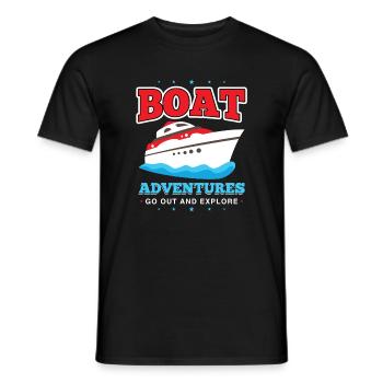 Bootabenteuer Entdecke Meer - Männer T-Shirt - Schwarz - Vorne - AI Model Male 178 light (178cm)