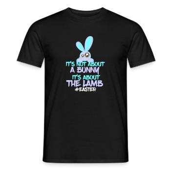 Oster Bunny vs Lamb Design - Männer T-Shirt - Schwarz - Vorne - AI Model Male 178 light (178cm)
