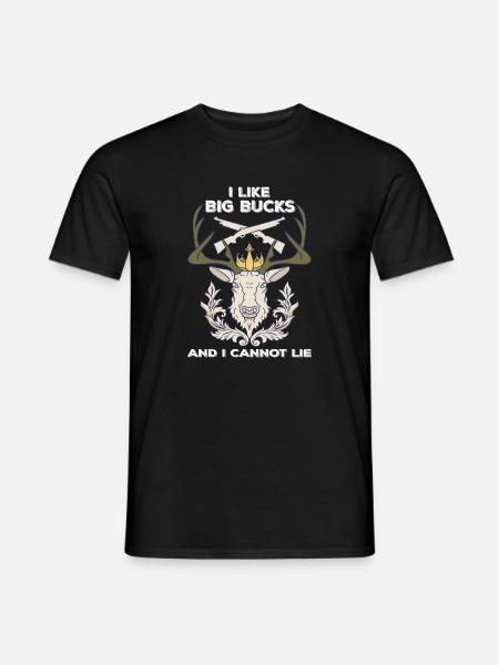 I like big deer design - Men's T-Shirt - black