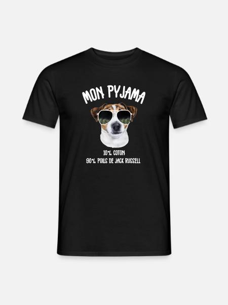 Jack Russell Hundepyjama-Humor
- Männer T-Shirt - Schwarz