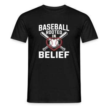 Christlicher Baseballspieler Bibelglaube Jesus Christus - Männer T-Shirt - Schwarz - Vorne - AI Model Male 178 light (178cm)