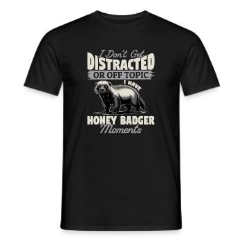 Funny Honey Badger - Männer T-Shirt - Schwarz - Vorne - AI Model Male 178 light (178cm)