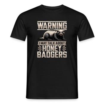 Funny Honey Badger - Männer T-Shirt - Schwarz - Vorne - AI Model Male 178 light (178cm)