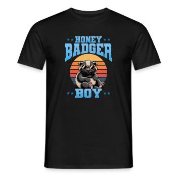 Funny Honey Badger - Männer T-Shirt - Schwarz - Vorne - AI Model Male 178 light (178cm)