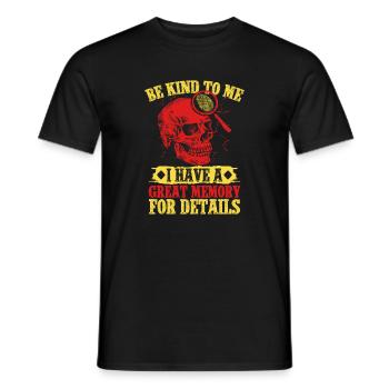 Étudiant en sciences médico-légales, soyez gentils, avez une excellente mémoire - T-shirt homme - noir - Devant - AI Model Male 178 light (178cm)