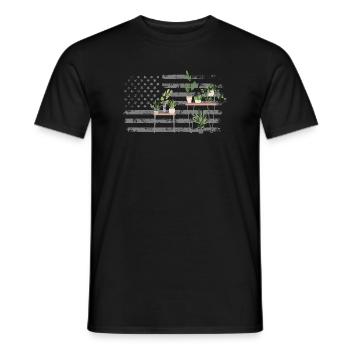 Usa Plants Plant Lover Gardener - Men's T-Shirt - black - Front - AI Model Male 178 light (178cm)