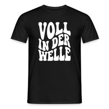 Plein dans la vague - T-shirt homme - noir - Devant - AI Model Male 178 light (178cm)